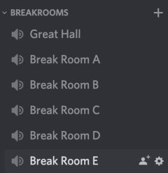 Screenshot of Discord break rooms